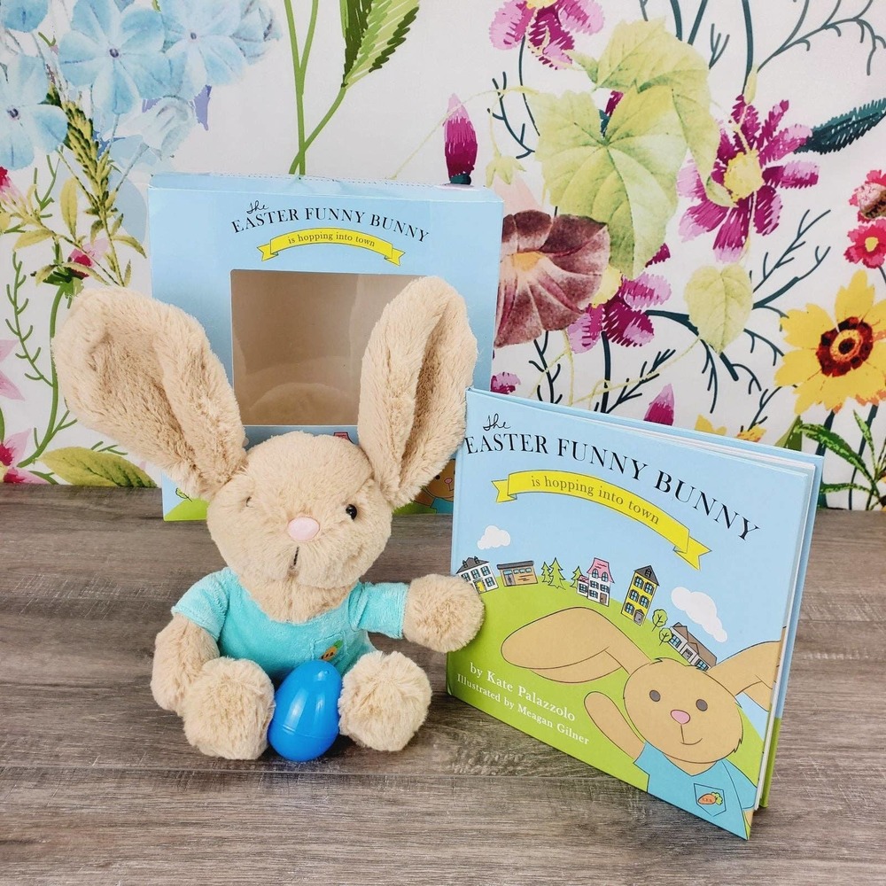 NWT The Easter Funny Bunny Plush & Book Story Book